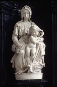 Madonna and Child, bestilt i 1505 av Jan van Moescroen, gitt til kirken i 1514 eller 1517 (marmor)